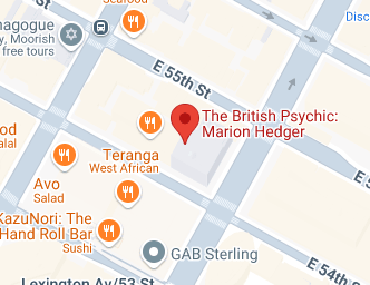 The British Psychic: Marion Hedger psychic in New York City